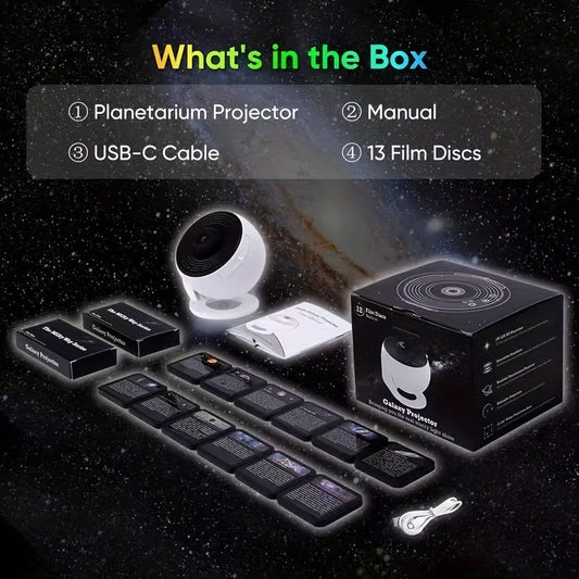 Galaxy Star Projector with 13 Discs USB V1142-TM601100250193241