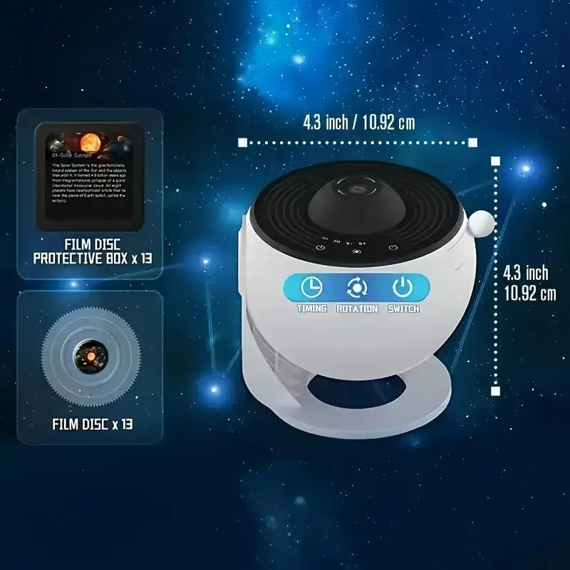 Galaxy Star Projector with 13 Discs USB V1142-TM601100250193241