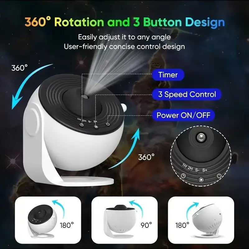 Galaxy Star Projector with 13 Discs USB V1142-TM601100250193241