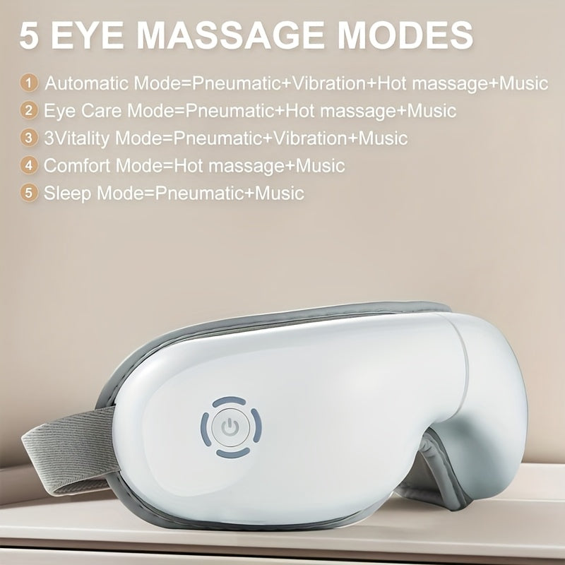 4D Portable Eye Massager with Heat & Music V1142-TM601100366296580