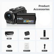 1080P 24MP Digital Camera with 3.0" LCD V1142-TM601100904380310
