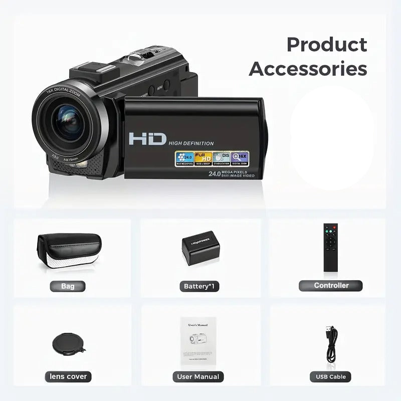 1080P 24MP Digital Camera with 3.0" LCD V1142-TM601100904380310