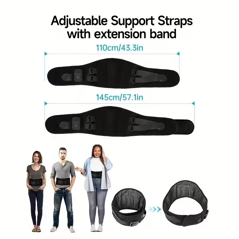 Heated Waist Massager Belt USB Rechargeable V1142-TM601101507178793