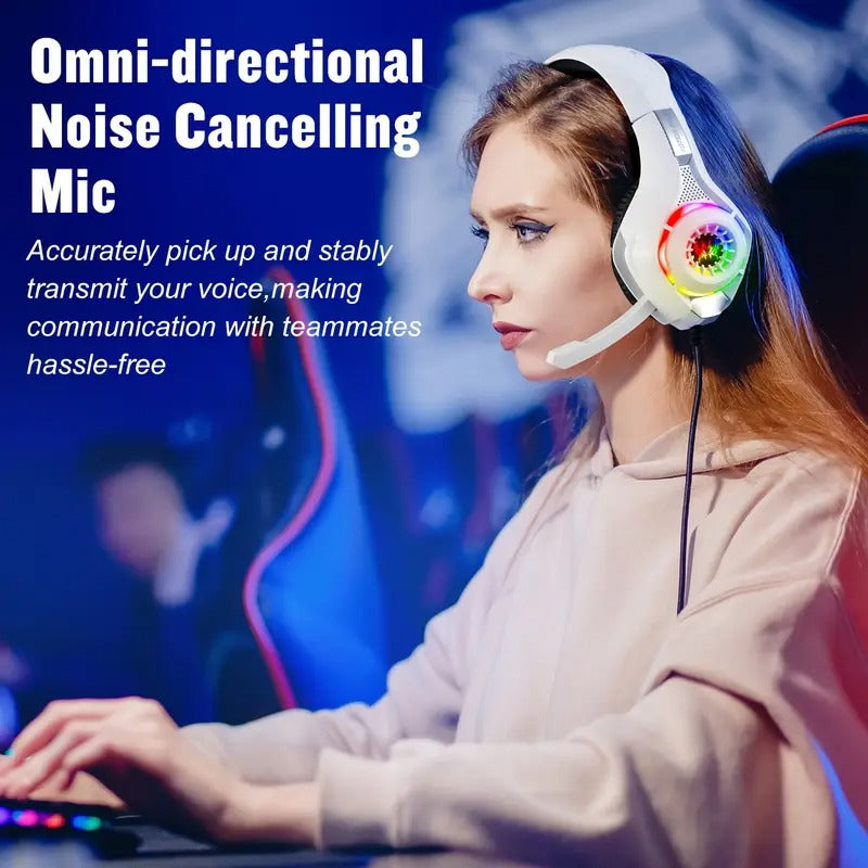 Gaming Headset with Mic, LED Light & Surround Bass V1142-TM601101726972127