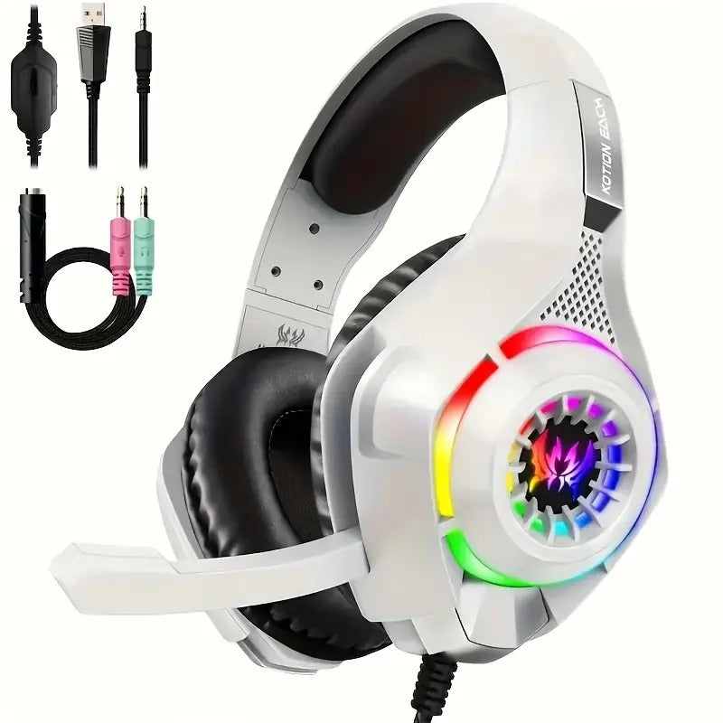 Gaming Headset with Mic, LED Light & Surround Bass V1142-TM601101726972127