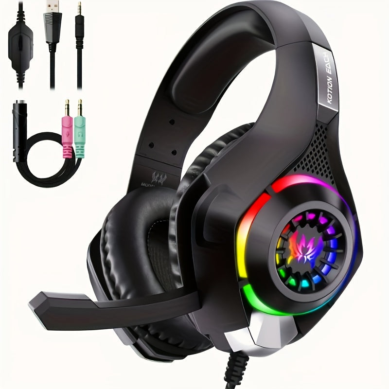 Gaming Headset PC PS4 PS5 Xbox RGB V1142-TM601101783865517