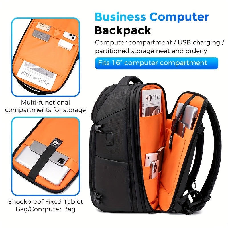 Men's Laptop Backpack Business Travel Bag V1142-TM601101940061219