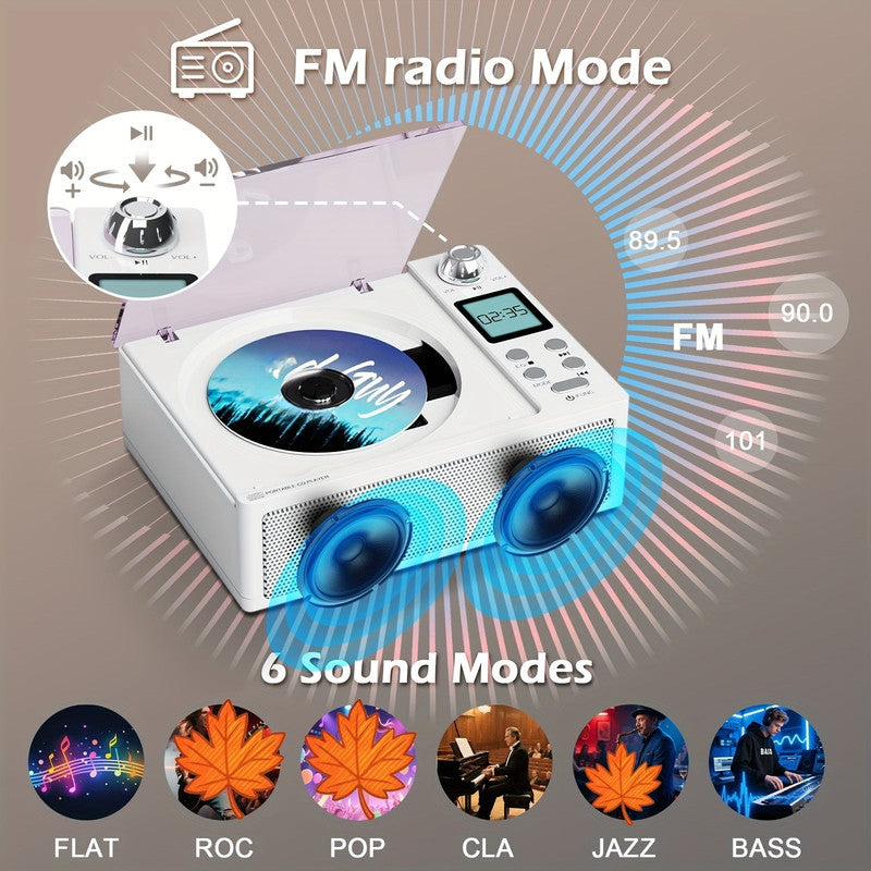 CD Player with Wireless Speaker & FM Radio V1142-TM601102693874690