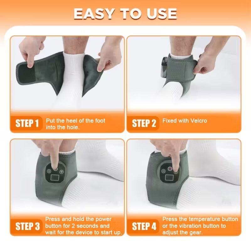 Ankle Heating Massager with Vibration & Heat Therapy V1142-TM601102909409516