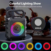 20W Portable Karaoke Speaker with Dual Wireless Mics V1142-TM601103053704200