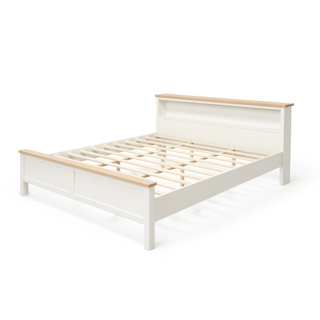 Noosa King Bed Frame with Shelf V1150-BED24001KING