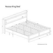 Noosa King Bed Frame with Shelf V1150-BED24001KING