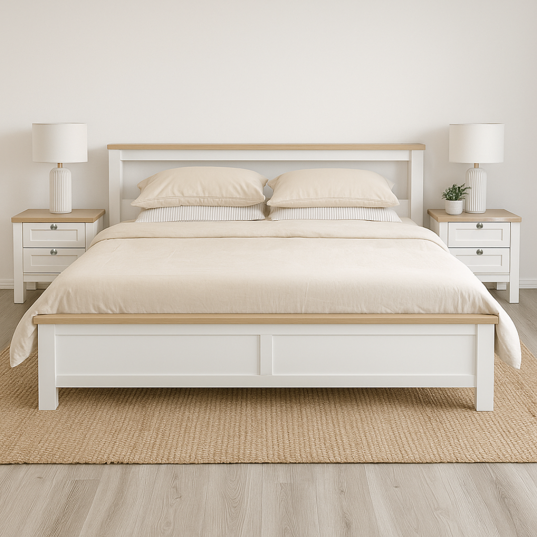 Noosa King Bed Frame with Shelf V1150-BED24001KING