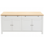 Noosa Buffet Sideboard White and Oak 4 Doors and 2 Drawers V1150-BF24001