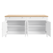 Noosa Buffet Sideboard White and Oak 4 Doors and 2 Drawers V1150-BF24001