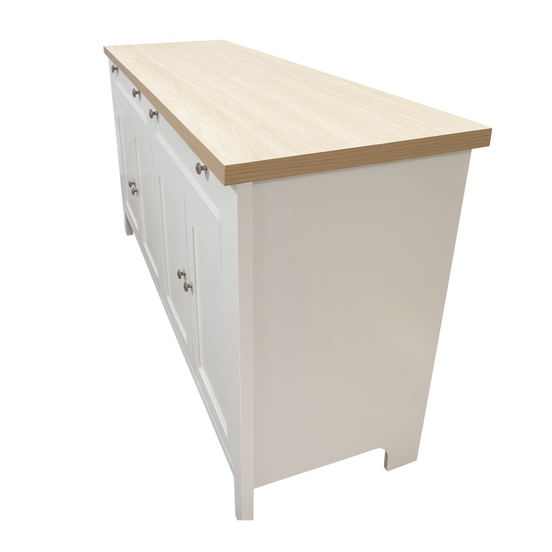 Noosa Buffet Sideboard White and Oak 4 Doors and 2 Drawers V1150-BF24001