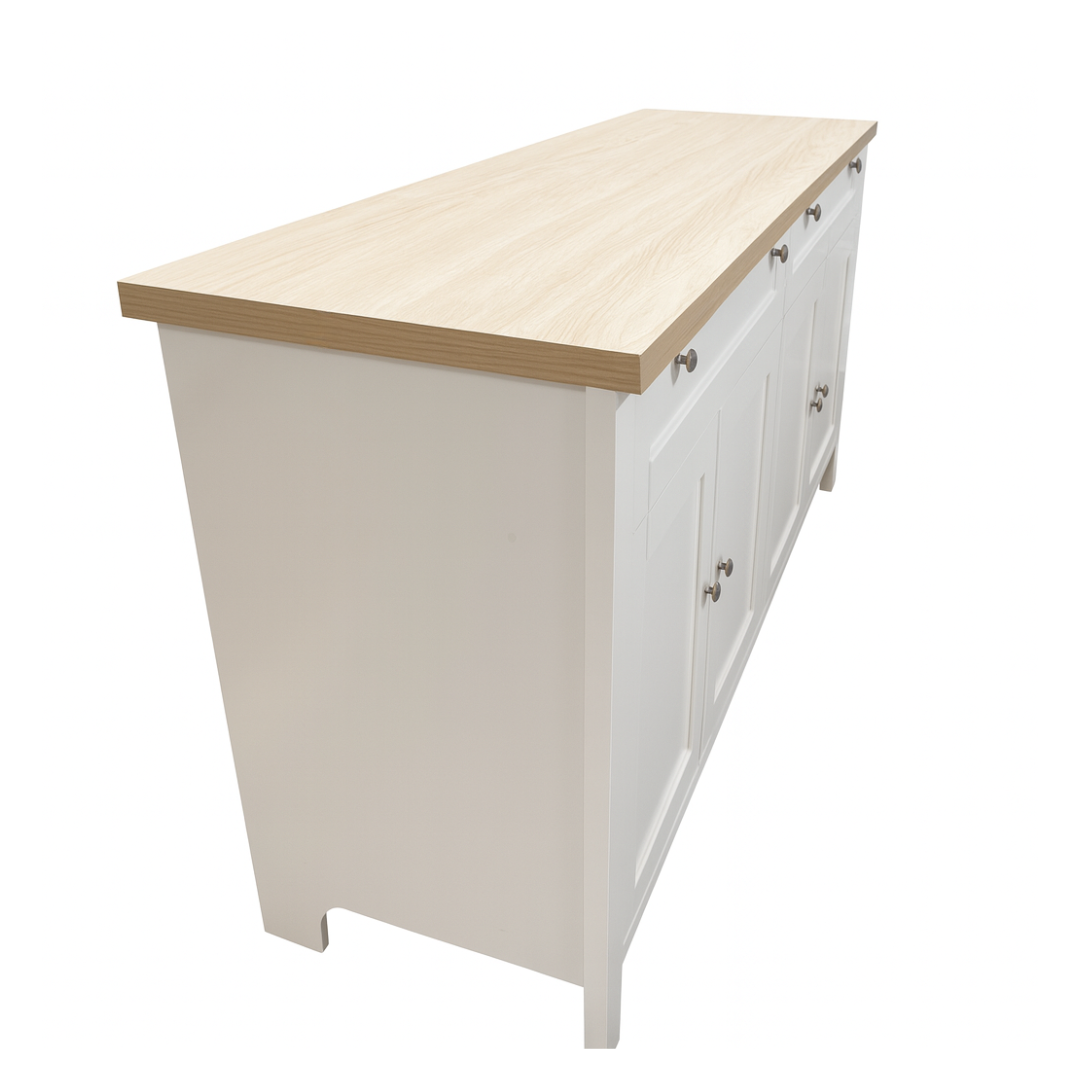 Noosa Buffet Sideboard White and Oak 4 Doors and 2 Drawers V1150-BF24001