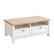 Noosa Coffee Table White Oak 2 Shelf and 2 Drawers V1150-CF24001