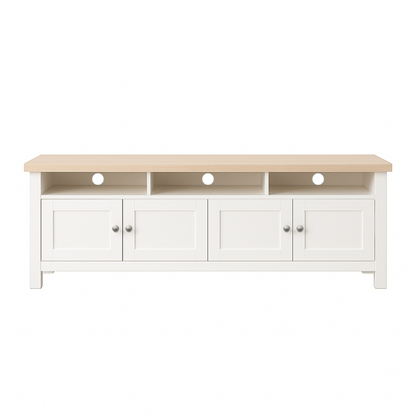 Noosa Entertainment Unit White and Oak 4 Doors and 3 spaces V1150-TV24001