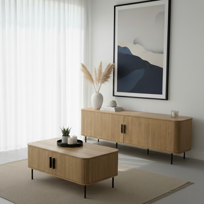 Florence 2 Door Coffee Table Oak V1150-UT003