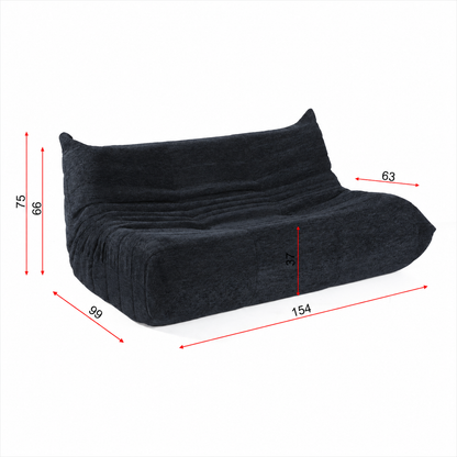 Flutto 2 Seater LOUNGE CHAIR V1158-ZE579-MYJJL12-16-BK