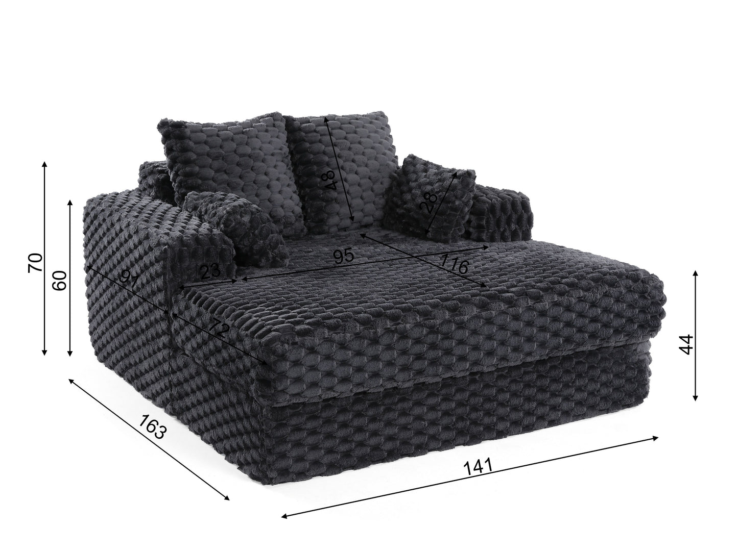 CozyCloud Lounge Chair V1158-ZE7260-WZ3069-8-DGY