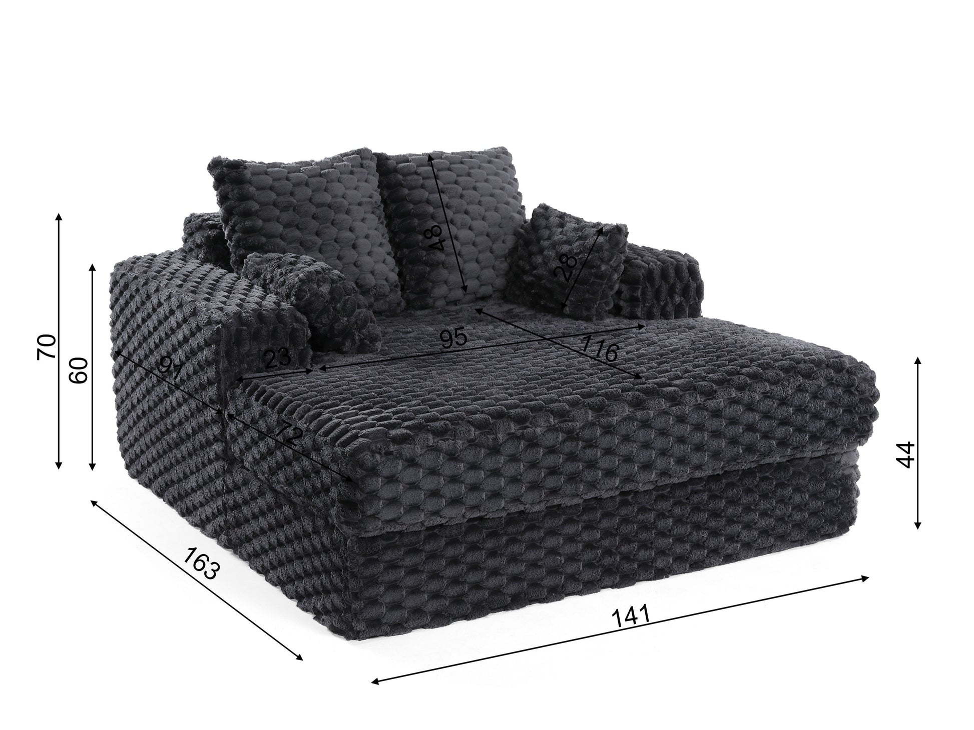 CozyCloud Lounge Chair V1158-ZE7260-WZ3069-8-DGY