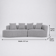 Arco 3 Seater Compressed Sofa