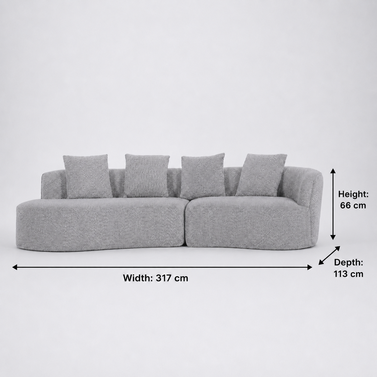 Arco 3 Seater Compressed Sofa