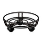 Movable Iron Potted Plant Stand for Home Garden Decoration-Black V1161-101164