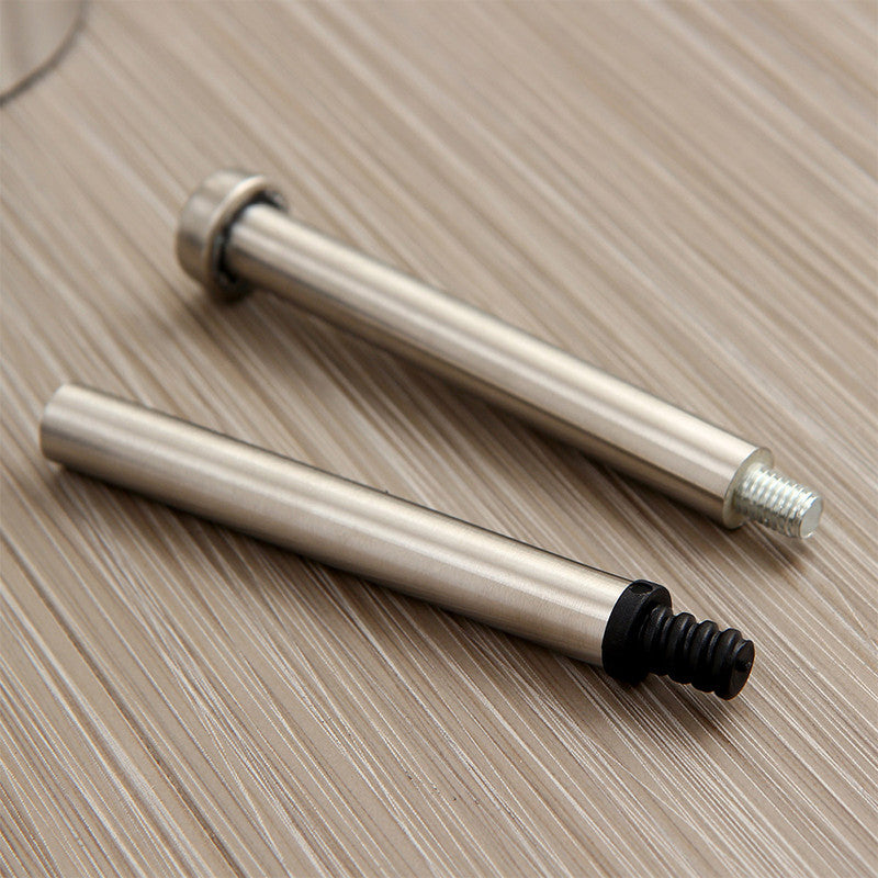 Long-Handled Toilet Brush With Glass Inner Liner For Bathroom Toilet Cleaning-Silver V1161-104104