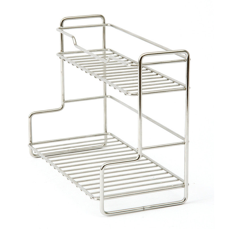 Mini Stainless Steel Kitchen Spice Storage Rack Bathroom And Toilet Organizer Rack-Silver V1161-107844