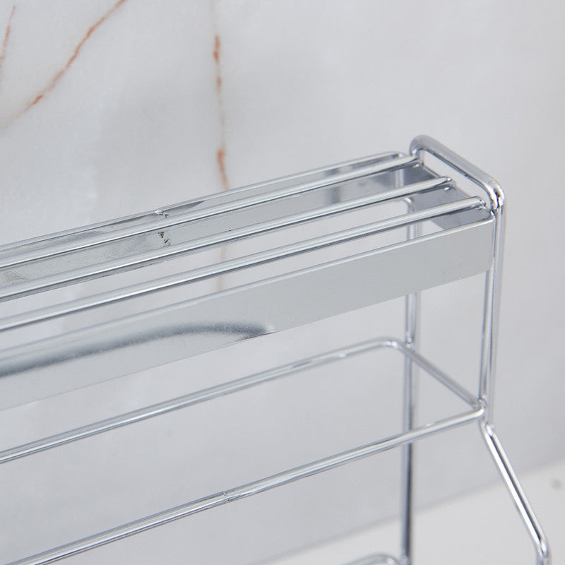 Stainless Steel Kitchen Tableware Storage Rack, With Knife Rack,Spoon And Chopstick Rack-Silver V1161-109527