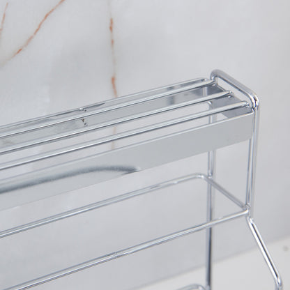 Stainless Steel Kitchen Tableware Storage Rack, With Knife Rack,Spoon And Chopstick Rack-Silver V1161-109527