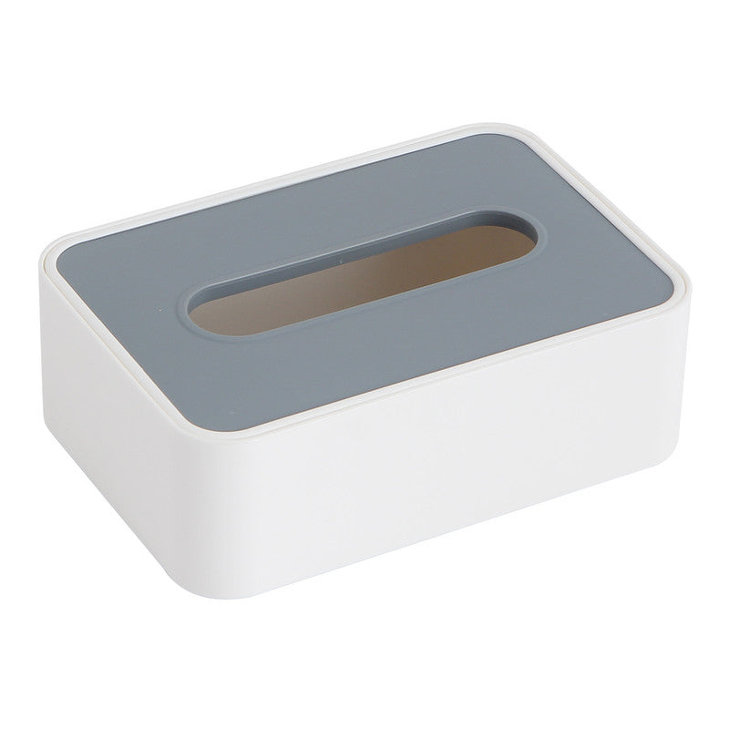 Desktop Tissue Box Height-Adjustable Storage Box for Home Living Room And Dining Room-White V1161-109720