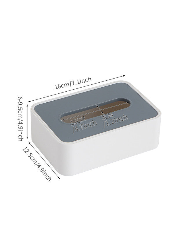 Desktop Tissue Box Height-Adjustable Storage Box for Home Living Room And Dining Room-White V1161-109720