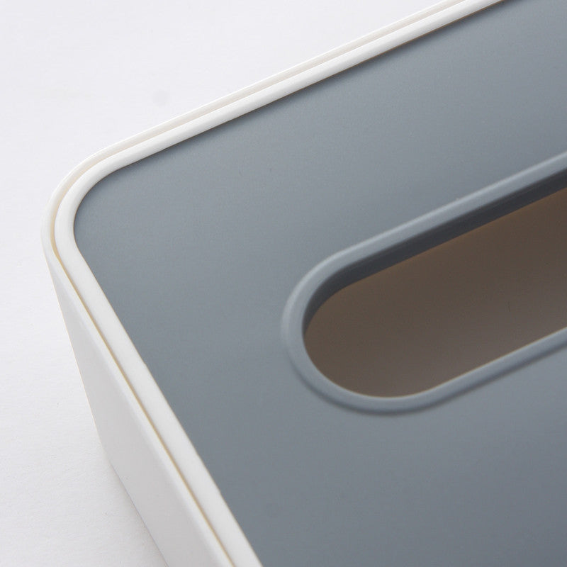 Desktop Tissue Box Height-Adjustable Storage Box for Home Living Room And Dining Room-White V1161-109720