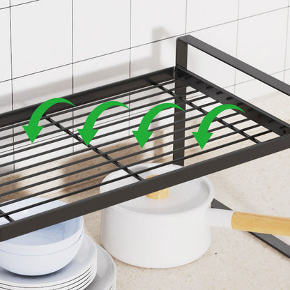 Kitchen Countertop Layered Storage Rack-Black V1161-600440