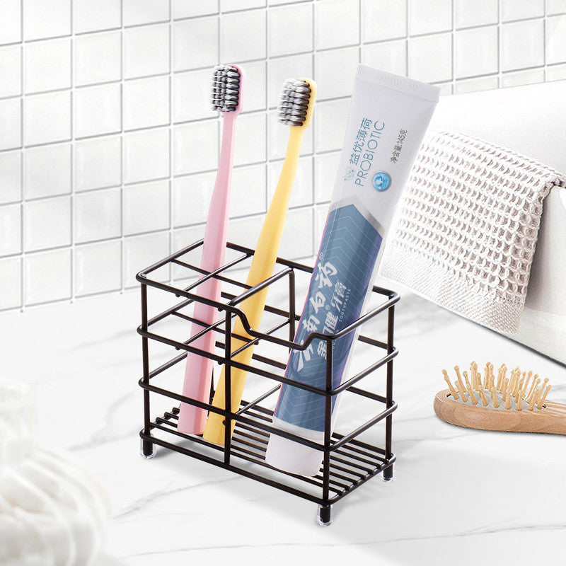 Four-section Toothpaste and Toothbrush Holder-Black V1161-600456