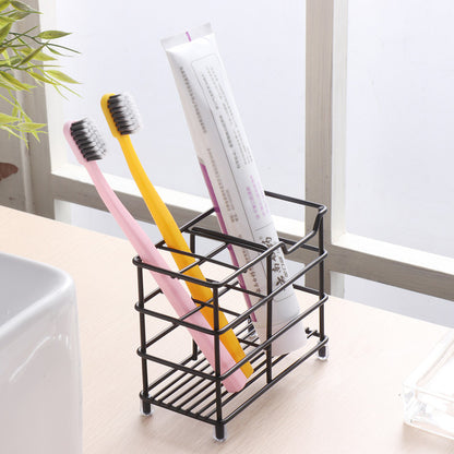 Four-section Toothpaste and Toothbrush Holder-Black V1161-600456