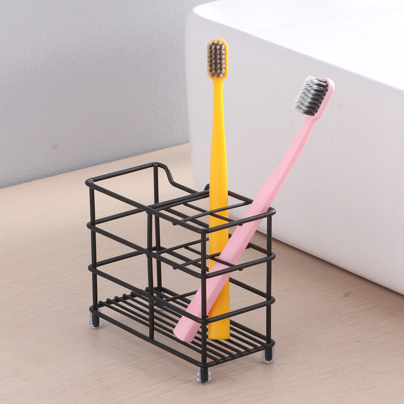 Four-section Toothpaste and Toothbrush Holder-Black V1161-600456