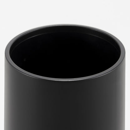 Plastic Toothbrush Cup with Bamboo Base Household Bathroom Essential-Black V1161-860004