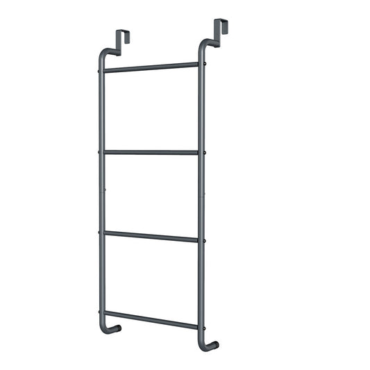 Over The Door Towel Rack Metal Behind Door Hanger for Bathroom Bedroom-Grey V1161-860024