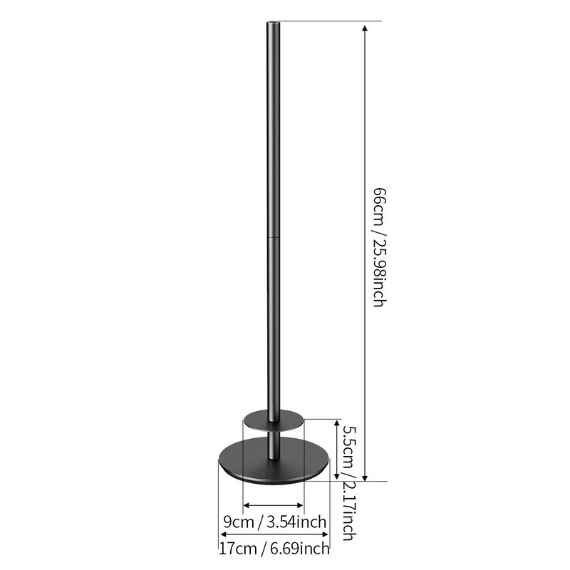 Household Floor-Standing Single-Pole Long Tissue Paper Holder-Black V1161-860045