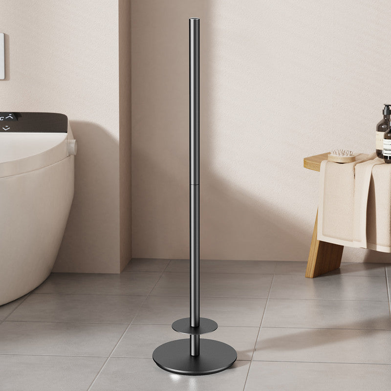 Household Floor-Standing Single-Pole Long Tissue Paper Holder-Black V1161-860045