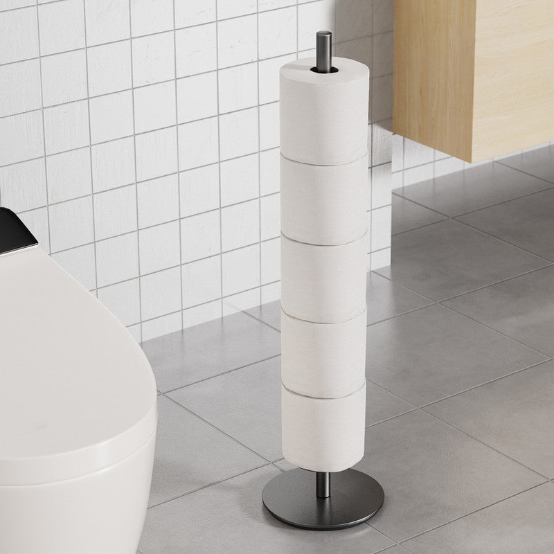 Household Floor-Standing Single-Pole Long Tissue Paper Holder-Black V1161-860045