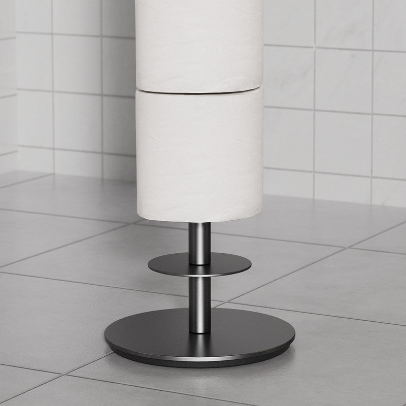 Household Floor-Standing Single-Pole Long Tissue Paper Holder-Black V1161-860045