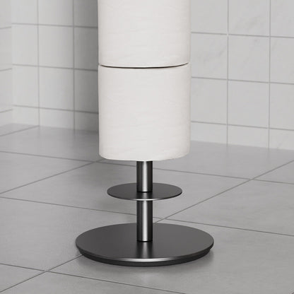 Household Floor-Standing Single-Pole Long Tissue Paper Holder-Black V1161-860045