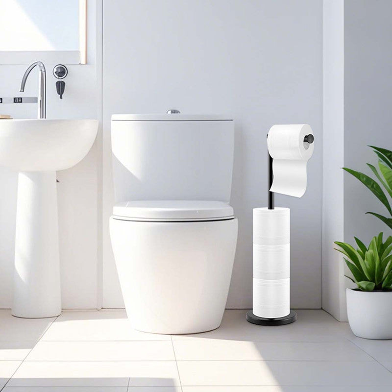 Floor Standing Toilet Paper Holder-Black V1161-860052
