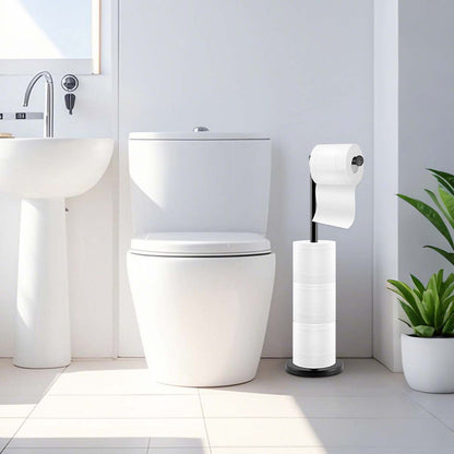 Floor Standing Toilet Paper Holder-Black V1161-860052